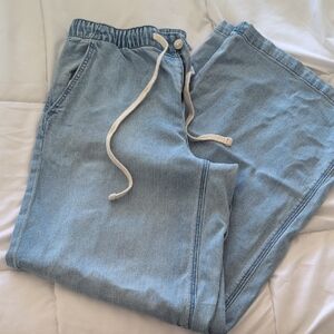 American Eagle Outfitters Blue Ultra Wide Leg Jeans